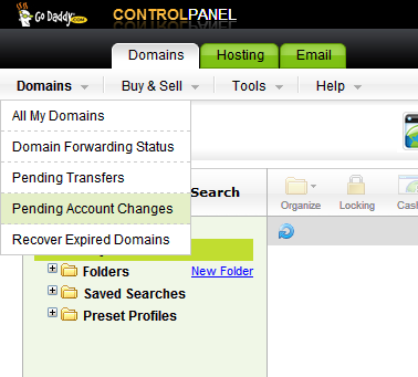 Pending GoDaddy Domains to Accept