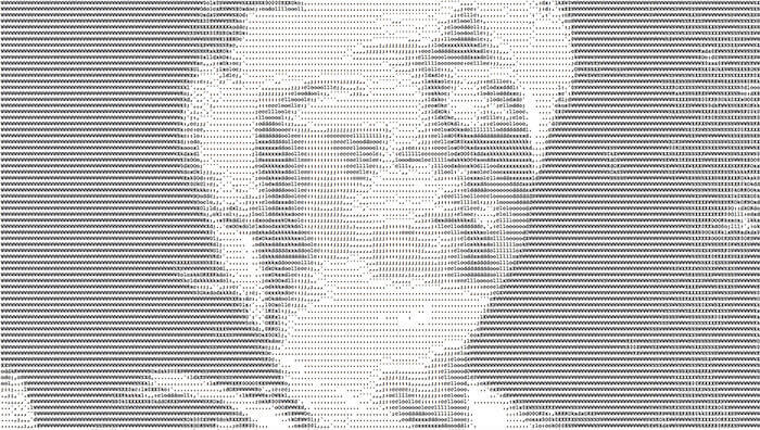 BW ASCII art Facebook