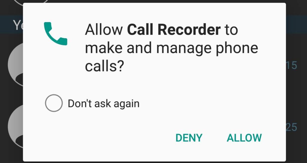 Call Recorder Permission