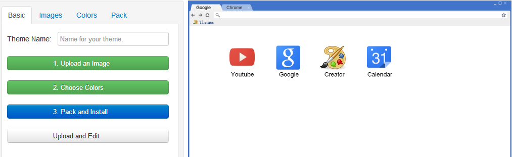 Create own Google Chrome Themes