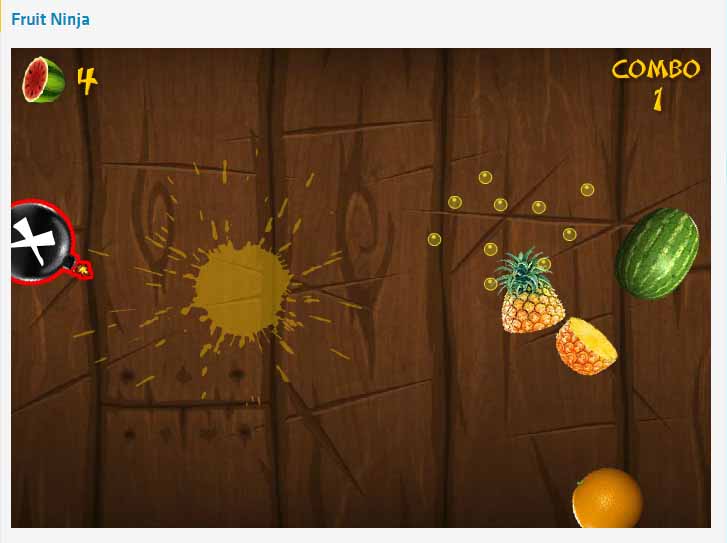 Fruit Ninja Android App for Google Chrome