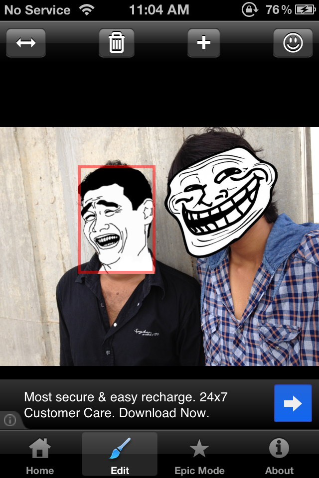 Detect Face on Photos Trollolol