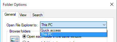 Show Local Drives Instead of Quick Access in Windows 10