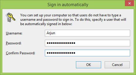 Type Windows 8.1 password