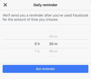 Limit Facebook Usage by Setting Reminder