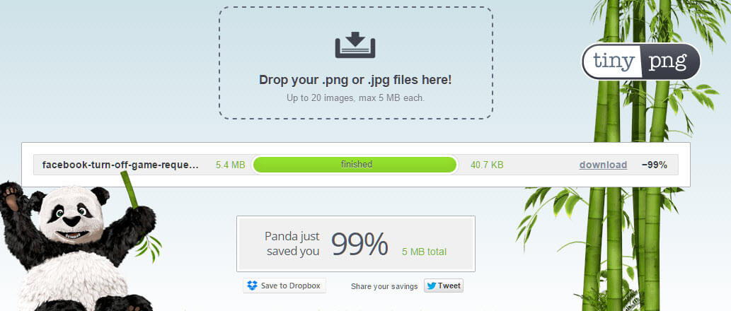 TinyPNG Load Website Faster